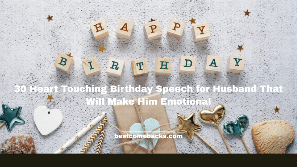 Birthday Speech for Husband