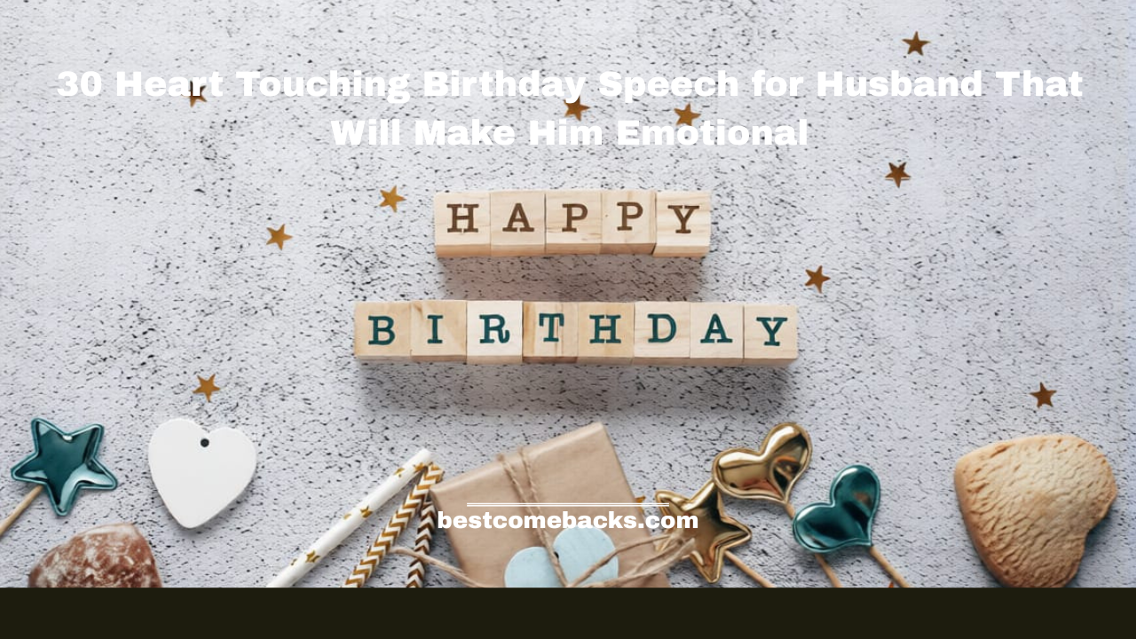 Birthday Speech for Husband