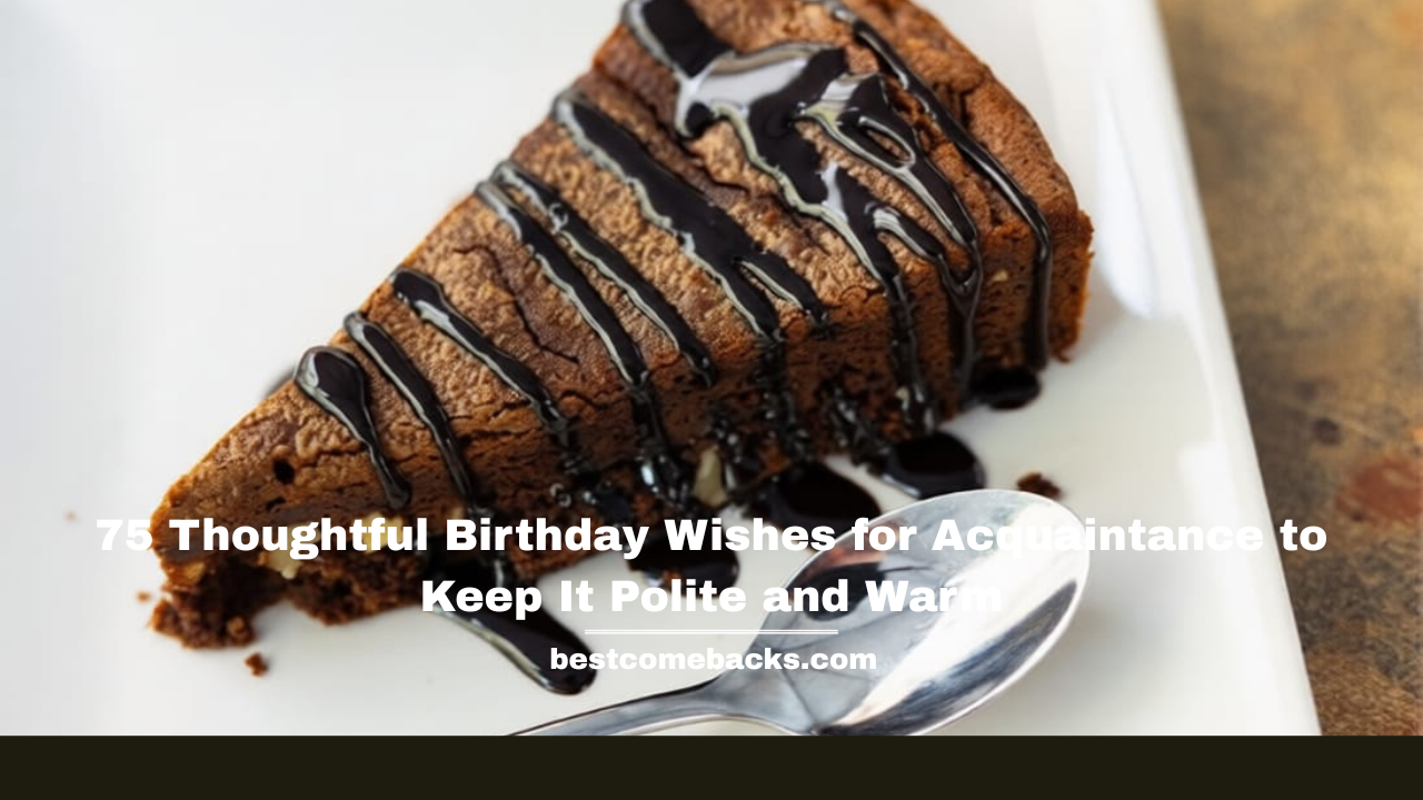 Birthday Wishes for Acquaintance