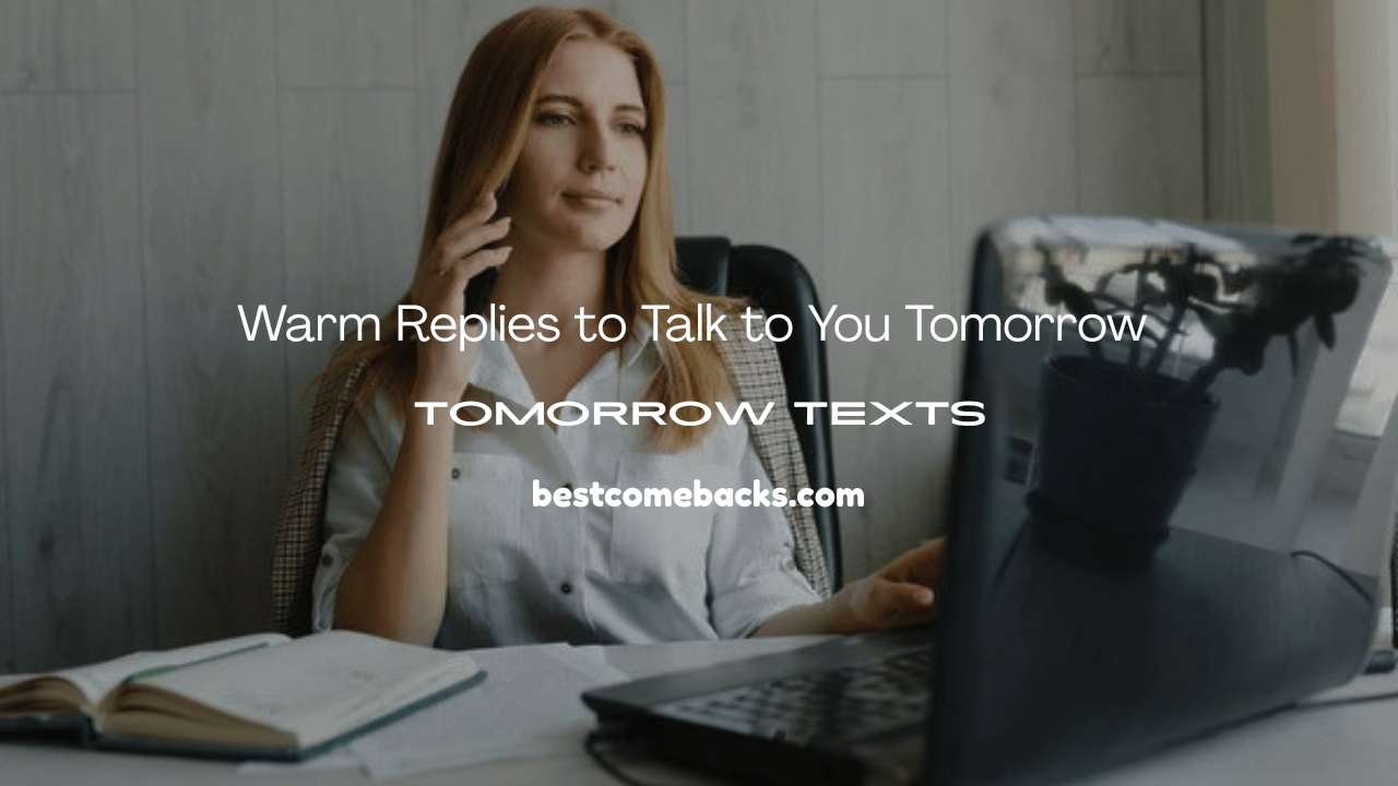 Talk to You Tomorrow